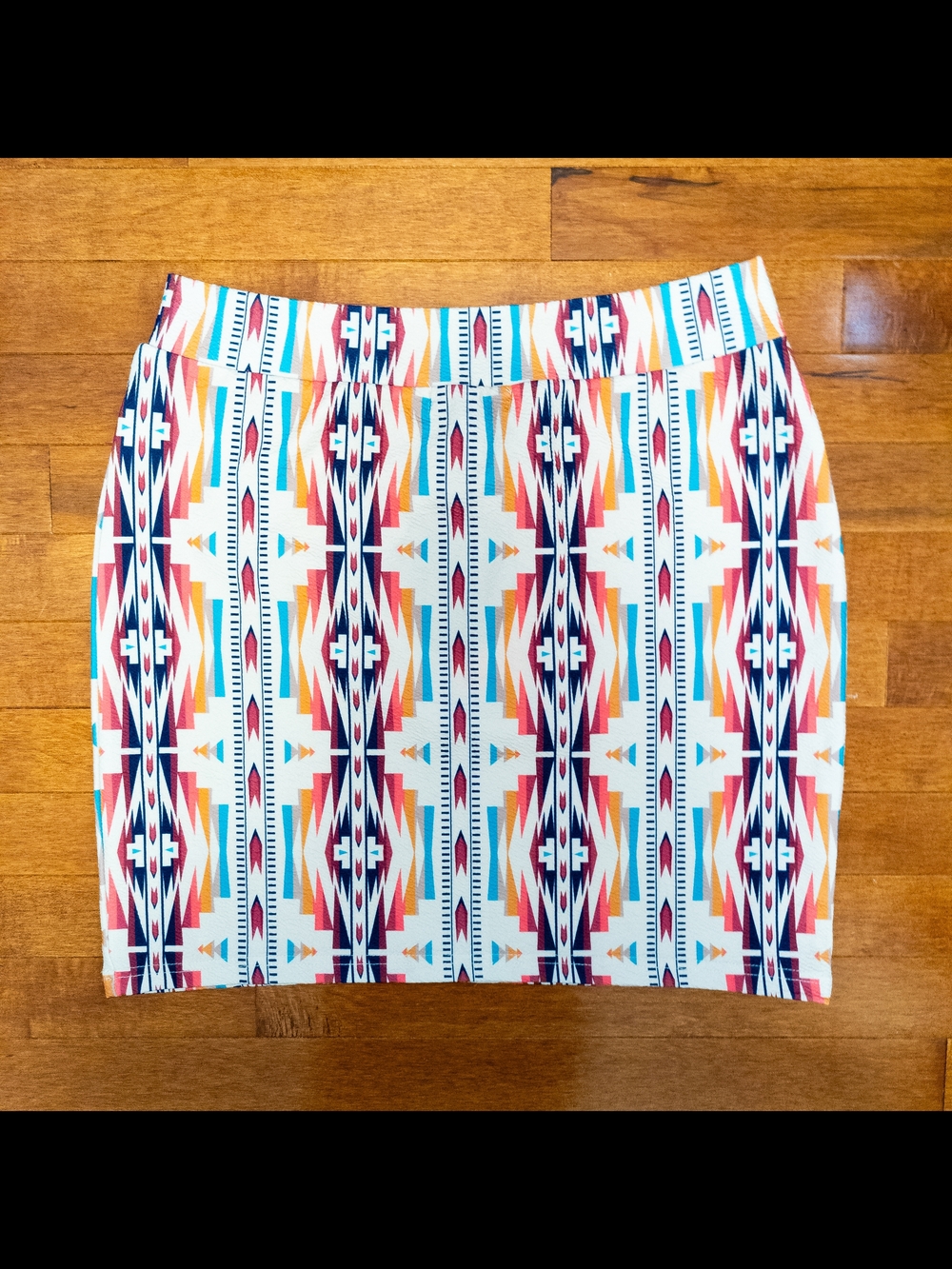 NWT Sterling Kreek River Run Skirt Aztec Southwest Print Women's Large